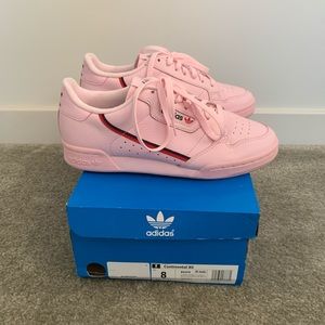 Pink adidas continental